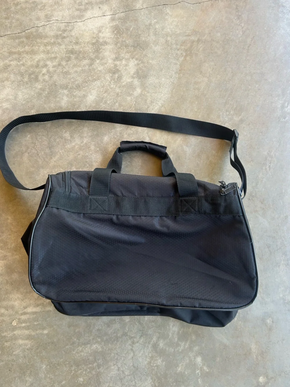 adidas Black Duffel with White Logo - Men's Small Gym Bag